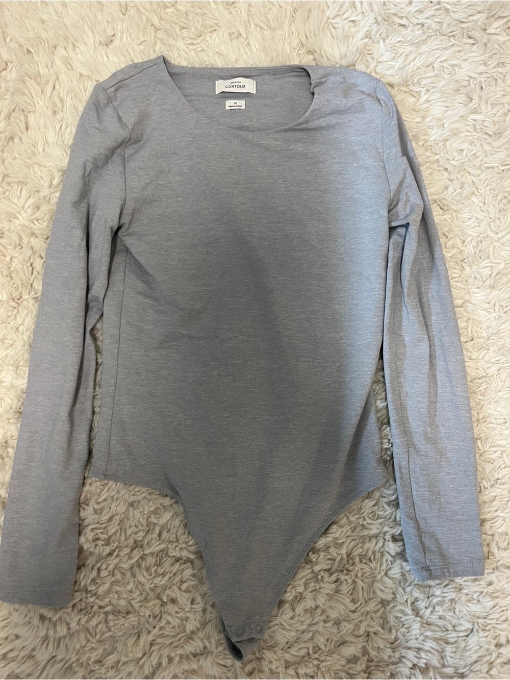 Aritzia Babaton Contour Long-Sleeve Gray Bodysuit